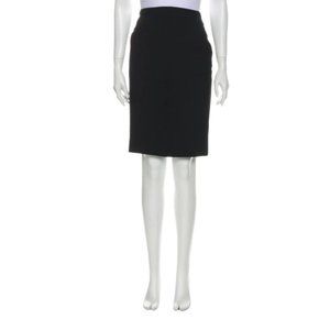 CHANEL Wool Knee-Length Skirt